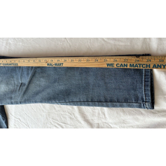 True Craft Jeans Mid Rise Skinny Women's Size 11 x 29inseam Blue Distressed - Picture 10 of 14